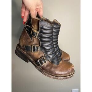 Freebird by Steven Reno Boots Black Brown Size 6 , Can Fit 6.5 ( No 1/2 sizing )